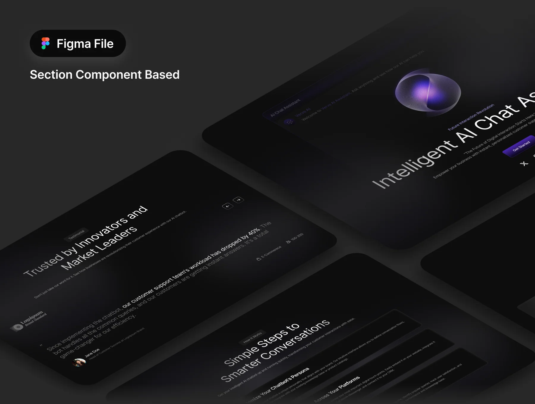 AI Chat Assistant Website UI Kit 3