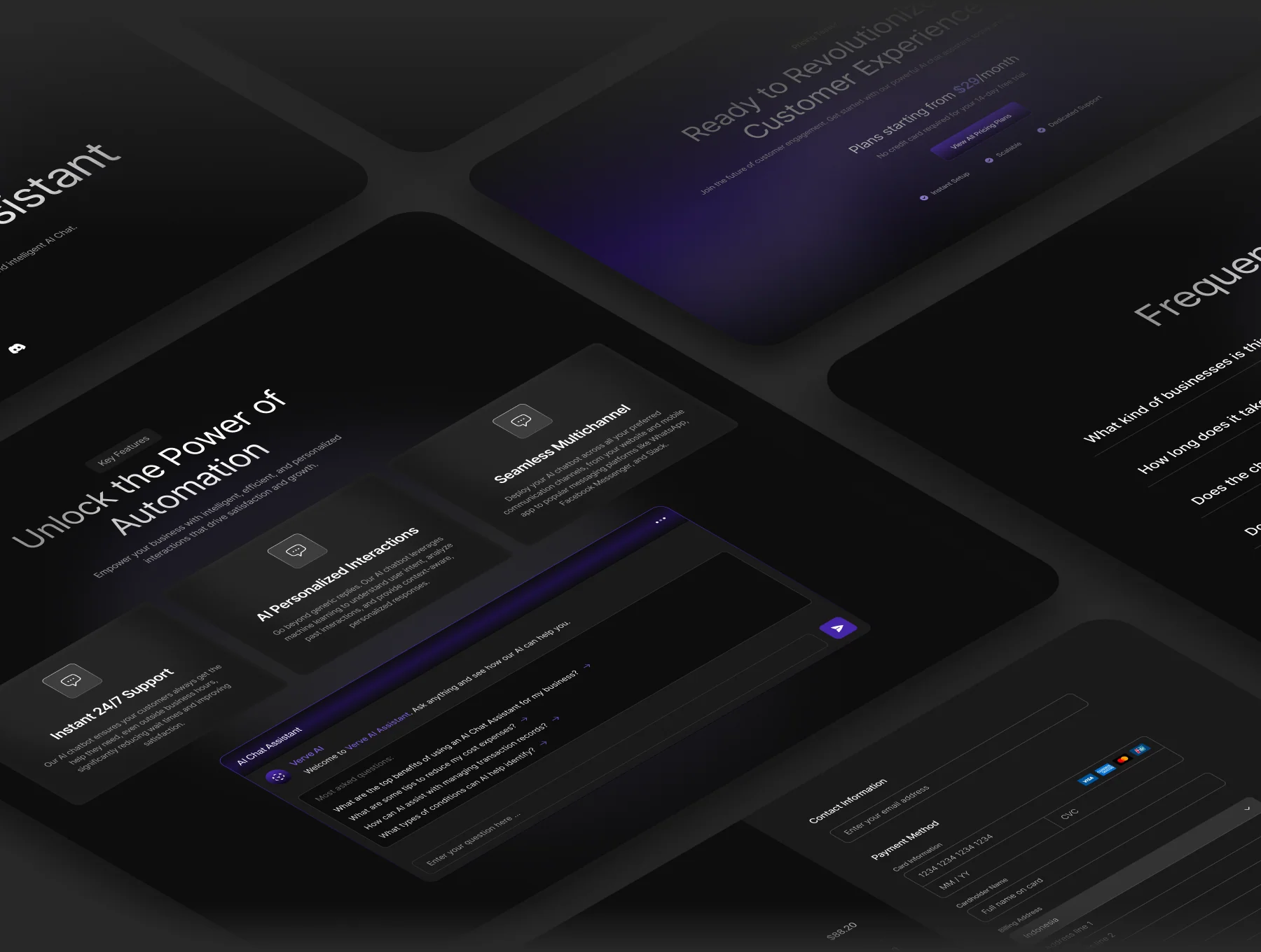 AI Chat Assistant Website UI Kit 4