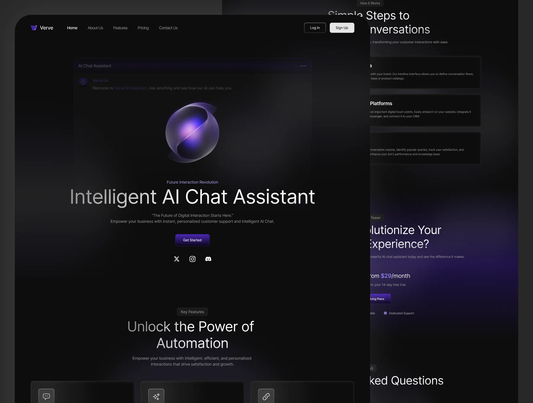 AI Chat Assistant Website UI Kit 5