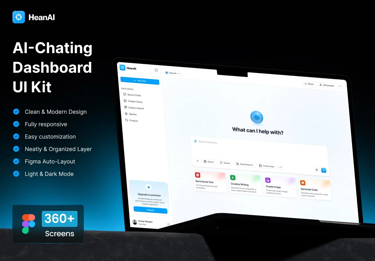 AI-Chatting  Dashboard UI Kit Design