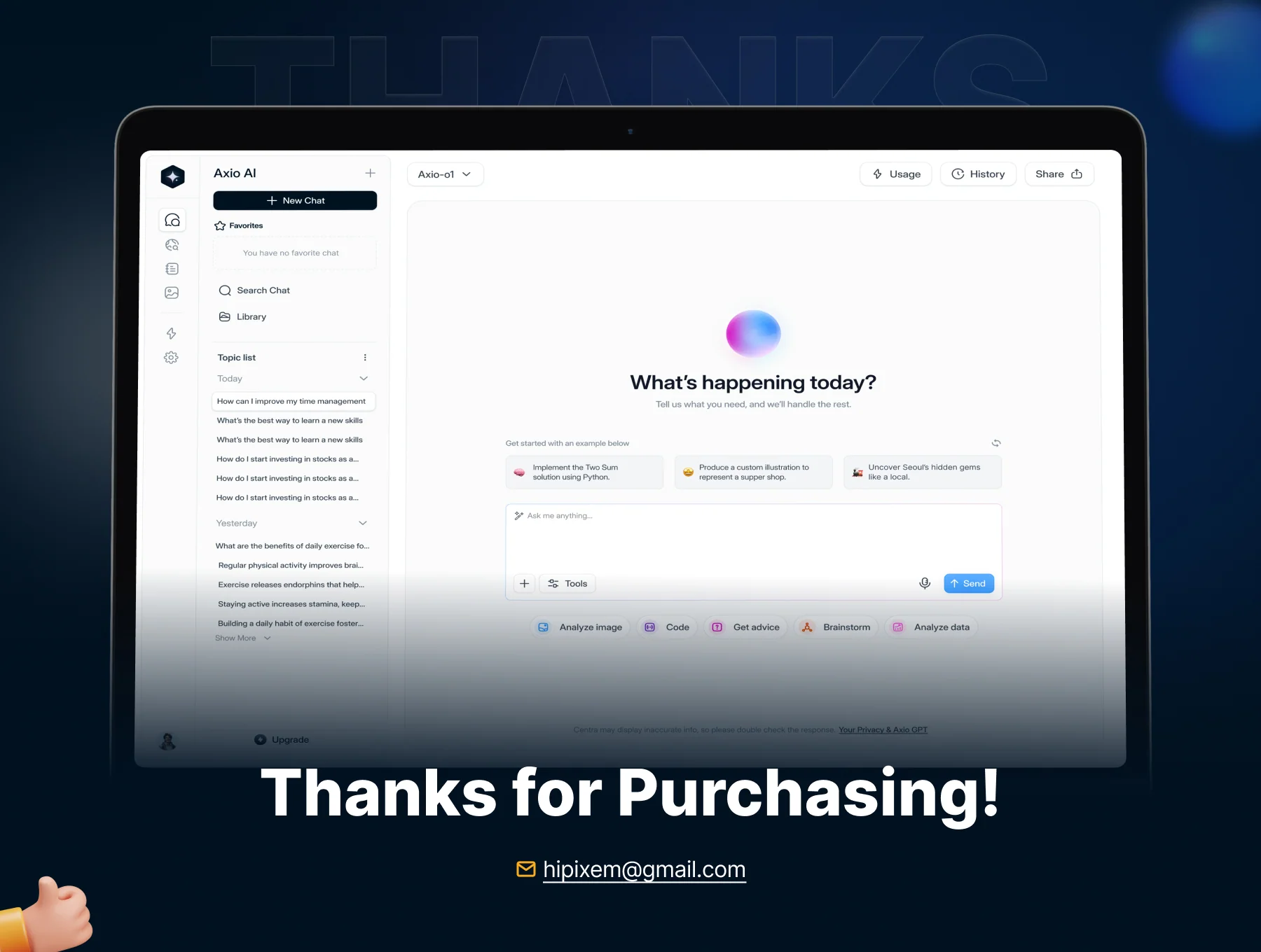 AI Chatting Web App UI Kit - AXIO.ai 6