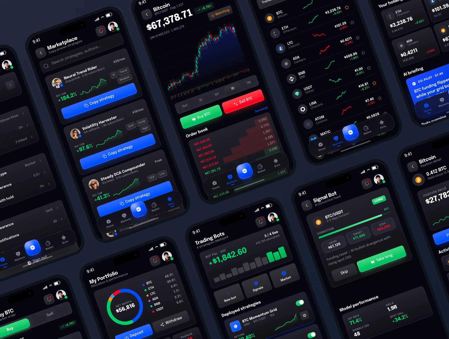 AI Crypto Trading Web & Mobile App UI Kit 5