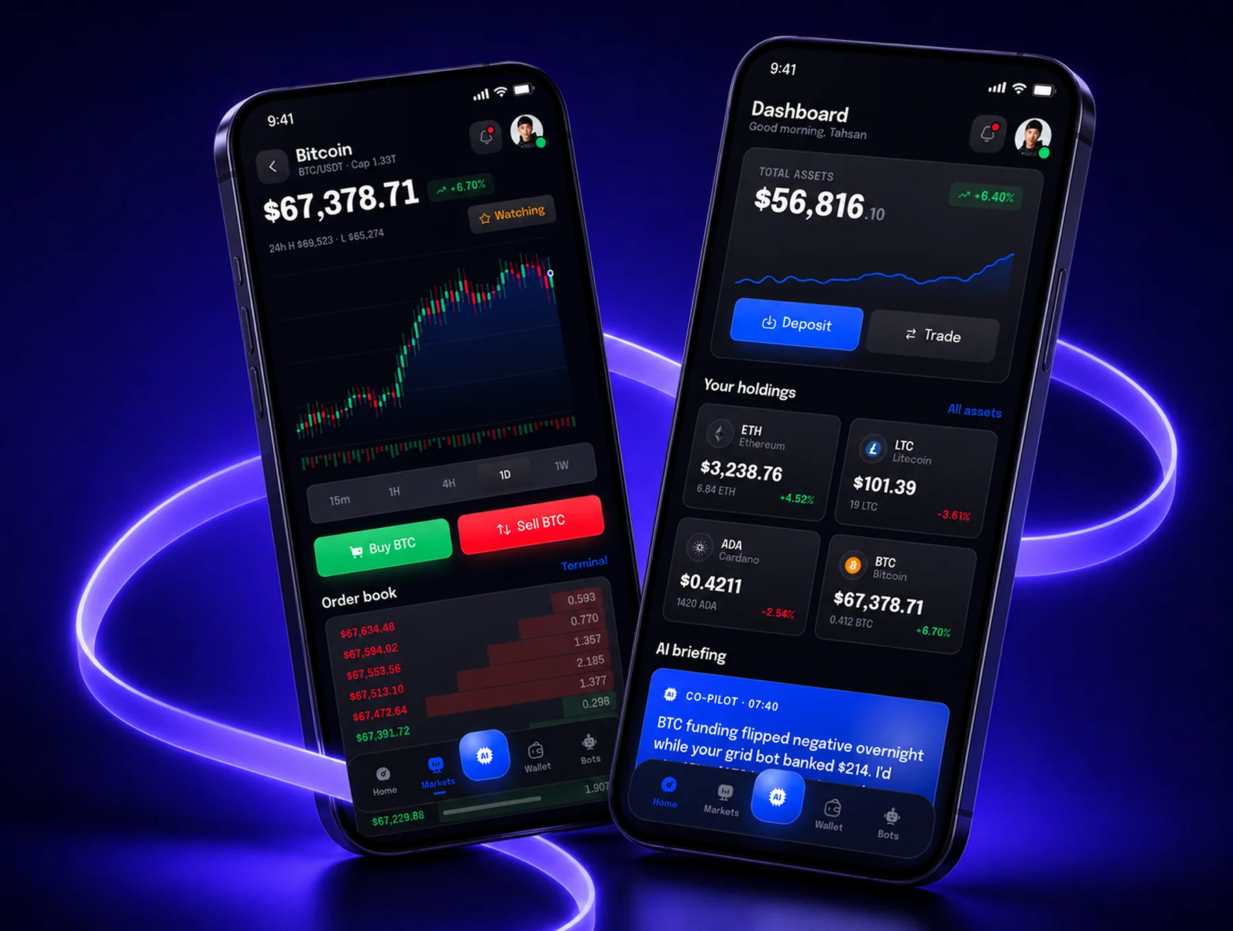 AI Crypto Trading Web & Mobile App UI Kit 7
