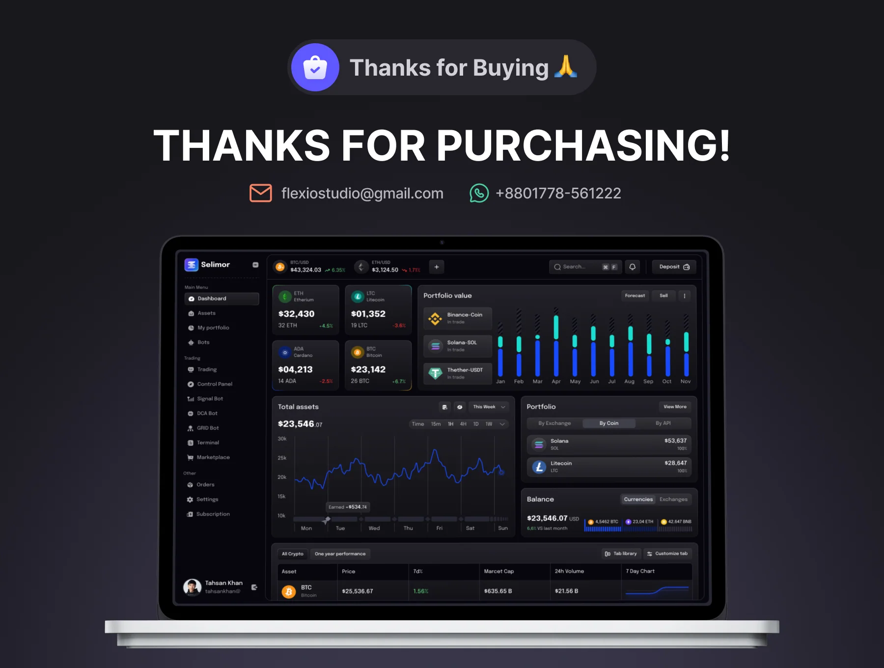 AI Crypto Trading Web & Mobile App UI Kit 8