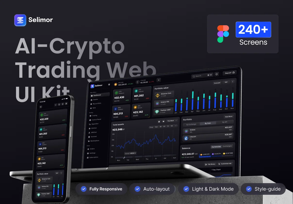 AI-Crypto Trading, Marketplace & Wallet UI Kit