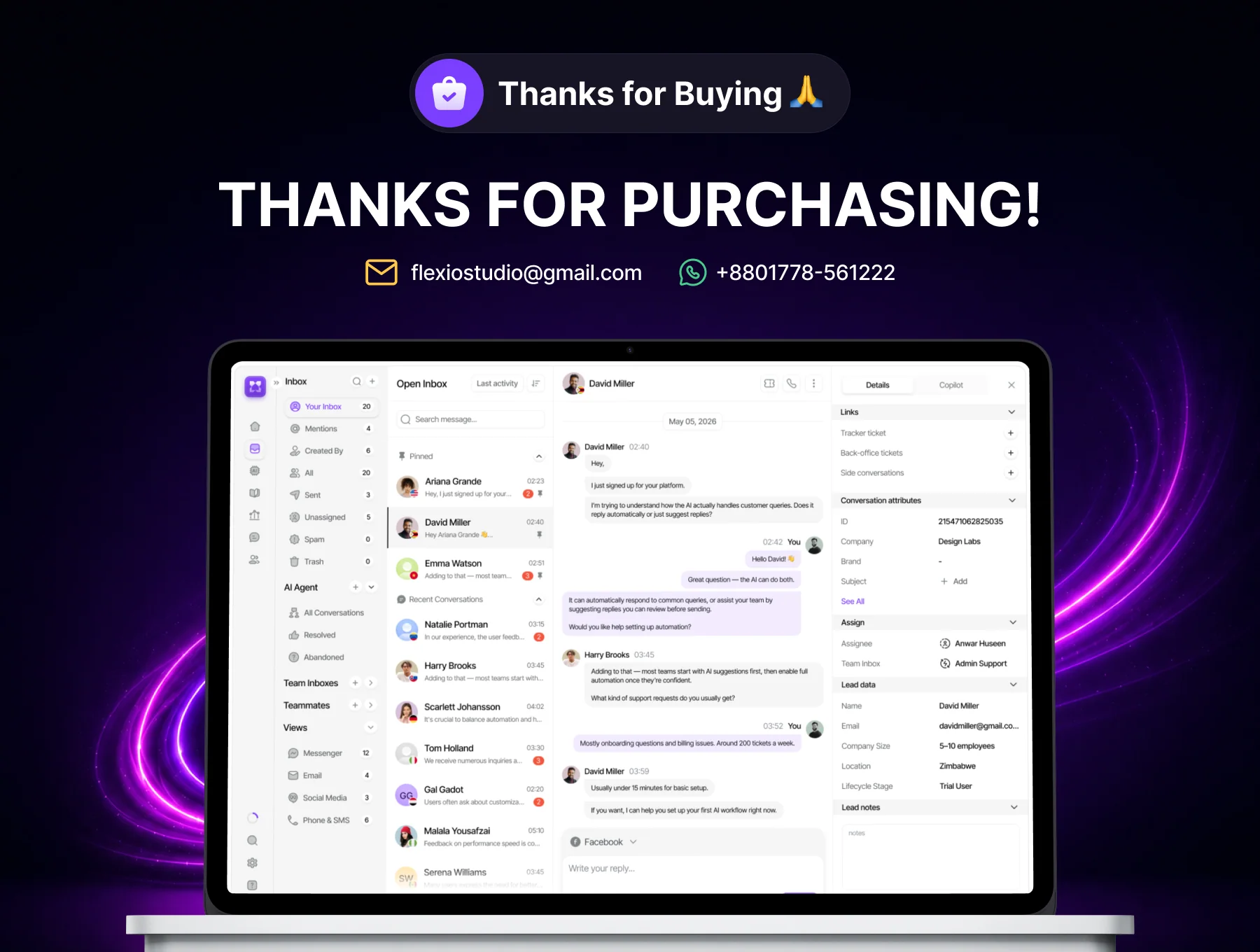AI Customer Support UI Kit 6