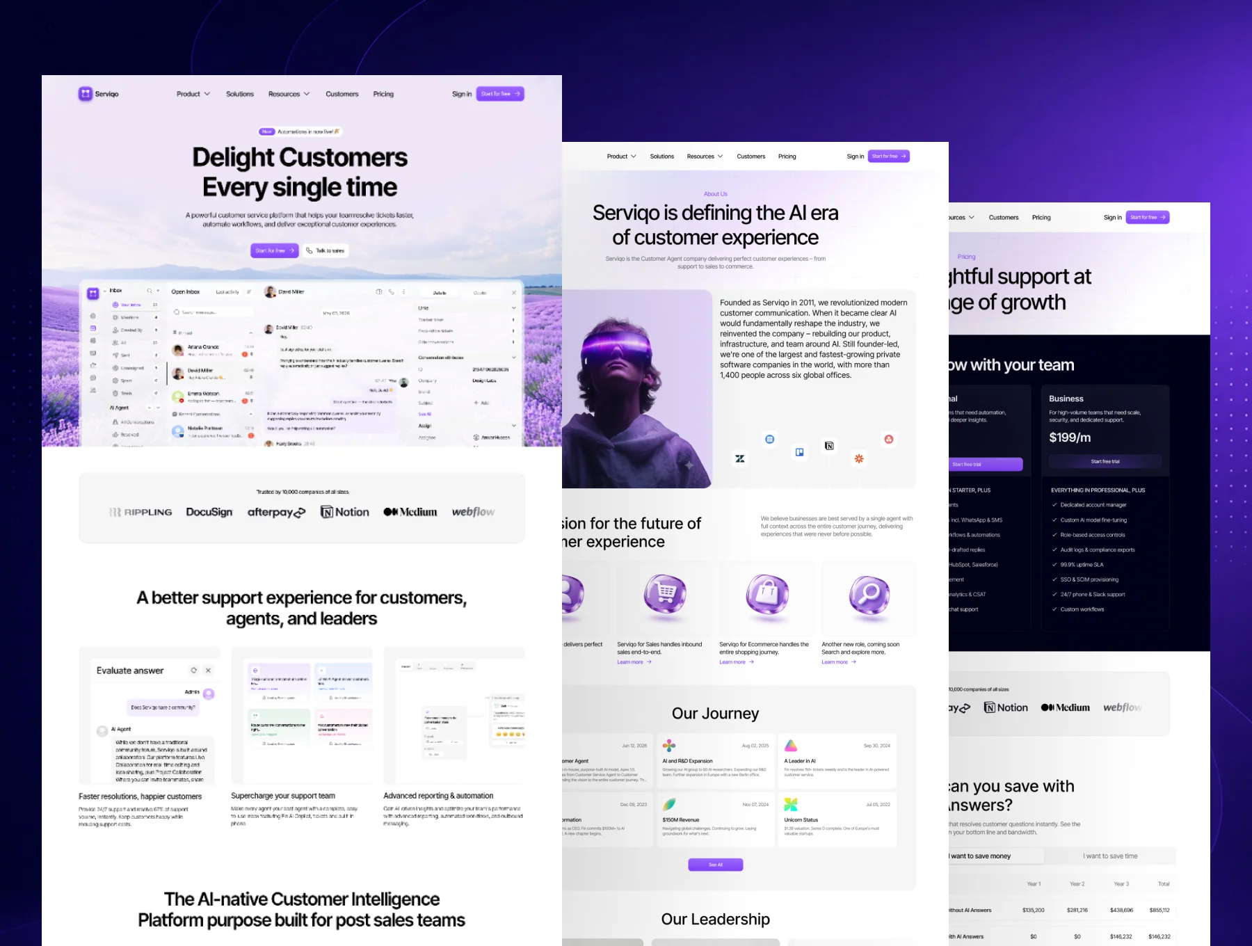 AI Customer Support Website & UI Kit