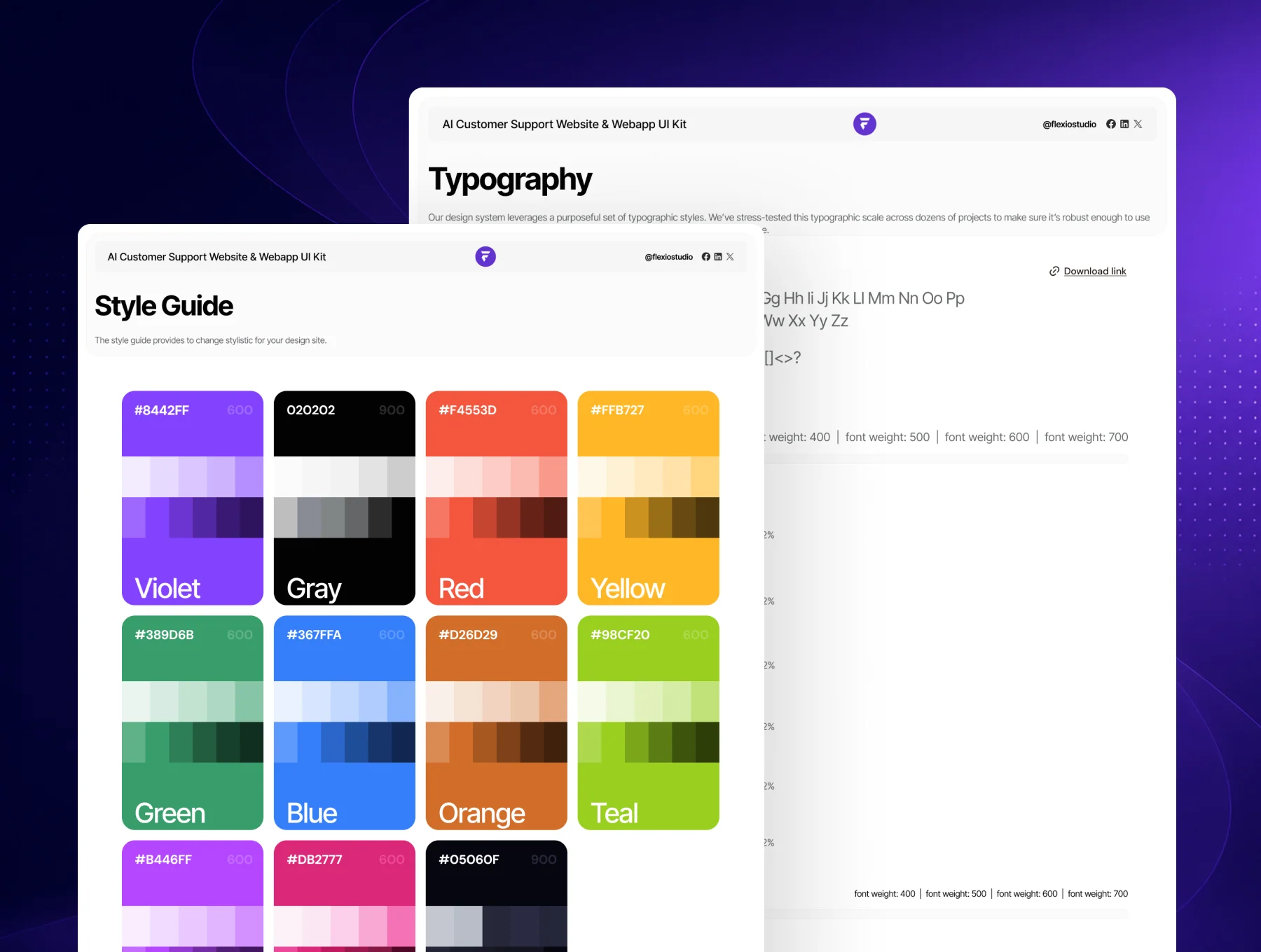 AI Customer Support Website & UI Kit 2