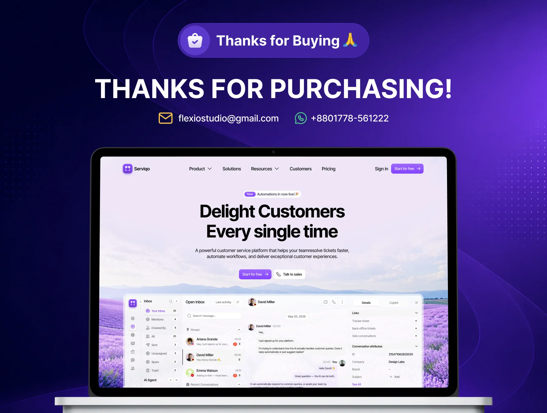 AI Customer Support Website & UI Kit 6