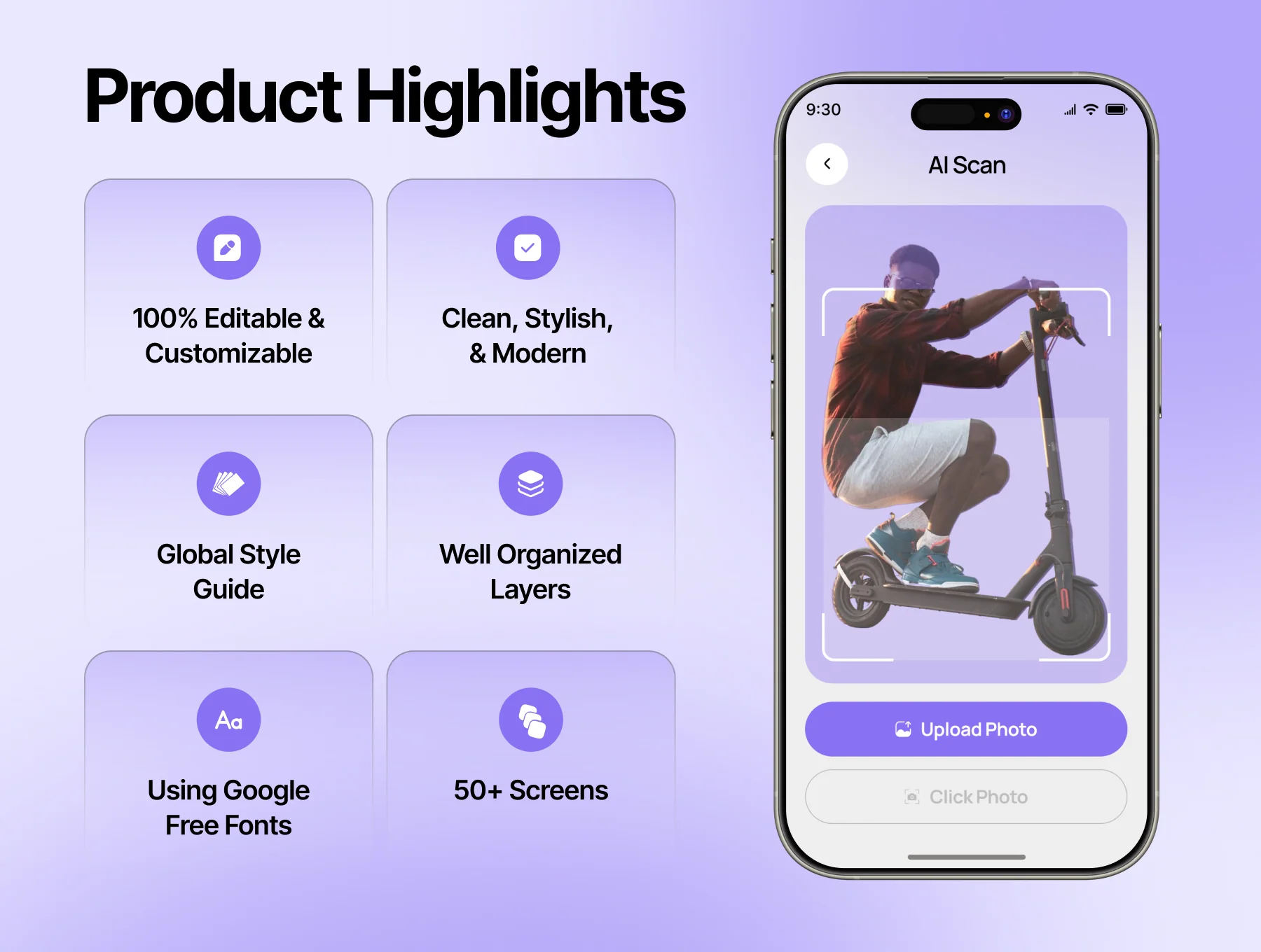 Scootopia - AI E-Scooter Ecommerce Mobile App UI Kit 2