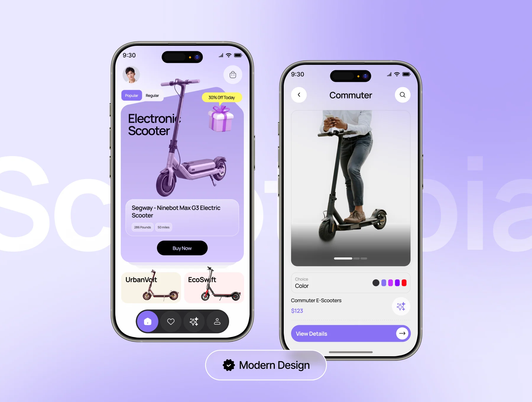 Scootopia - AI E-Scooter Ecommerce Mobile App UI Kit 3