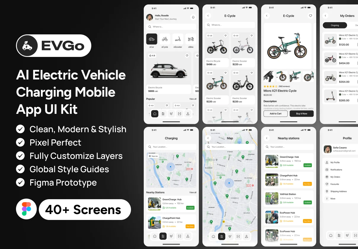 AI Electric Vehicle Charging Mobile App