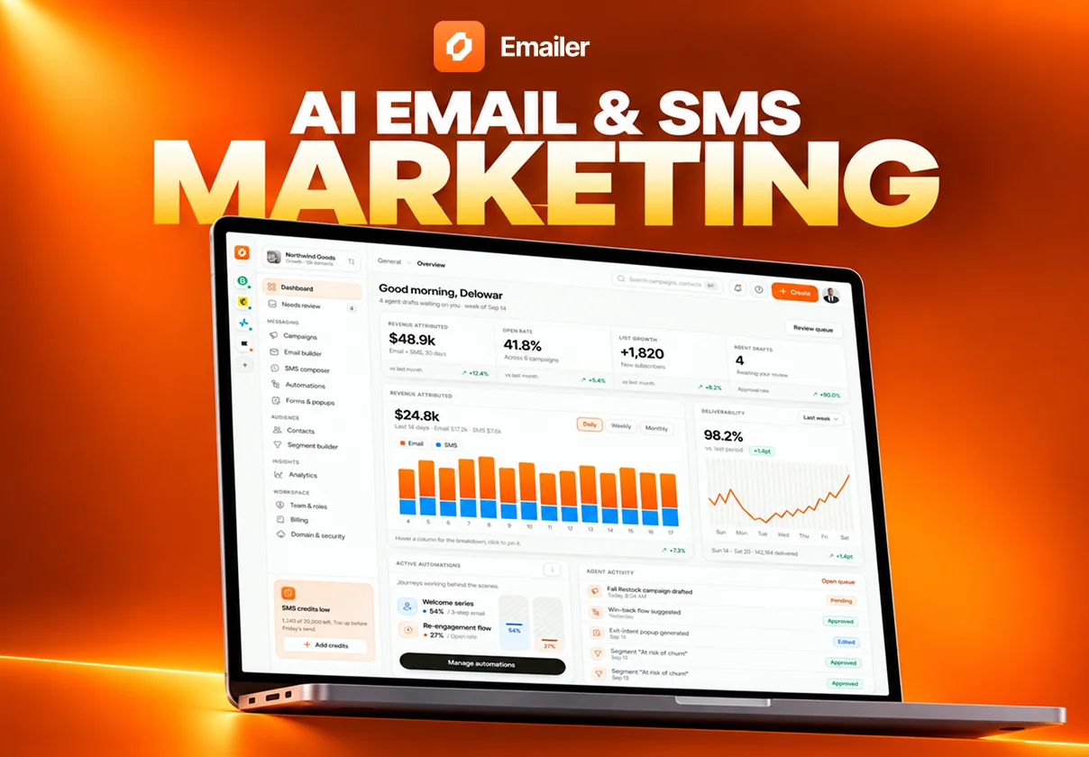 AI Email & SMS Marketing Web App UI Kit