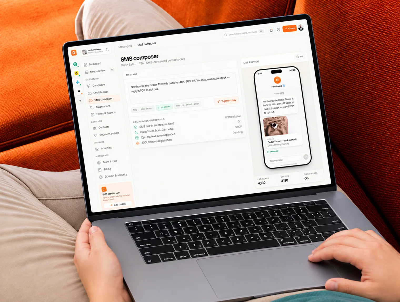 AI Email & SMS Marketing Web App UI Kit 3