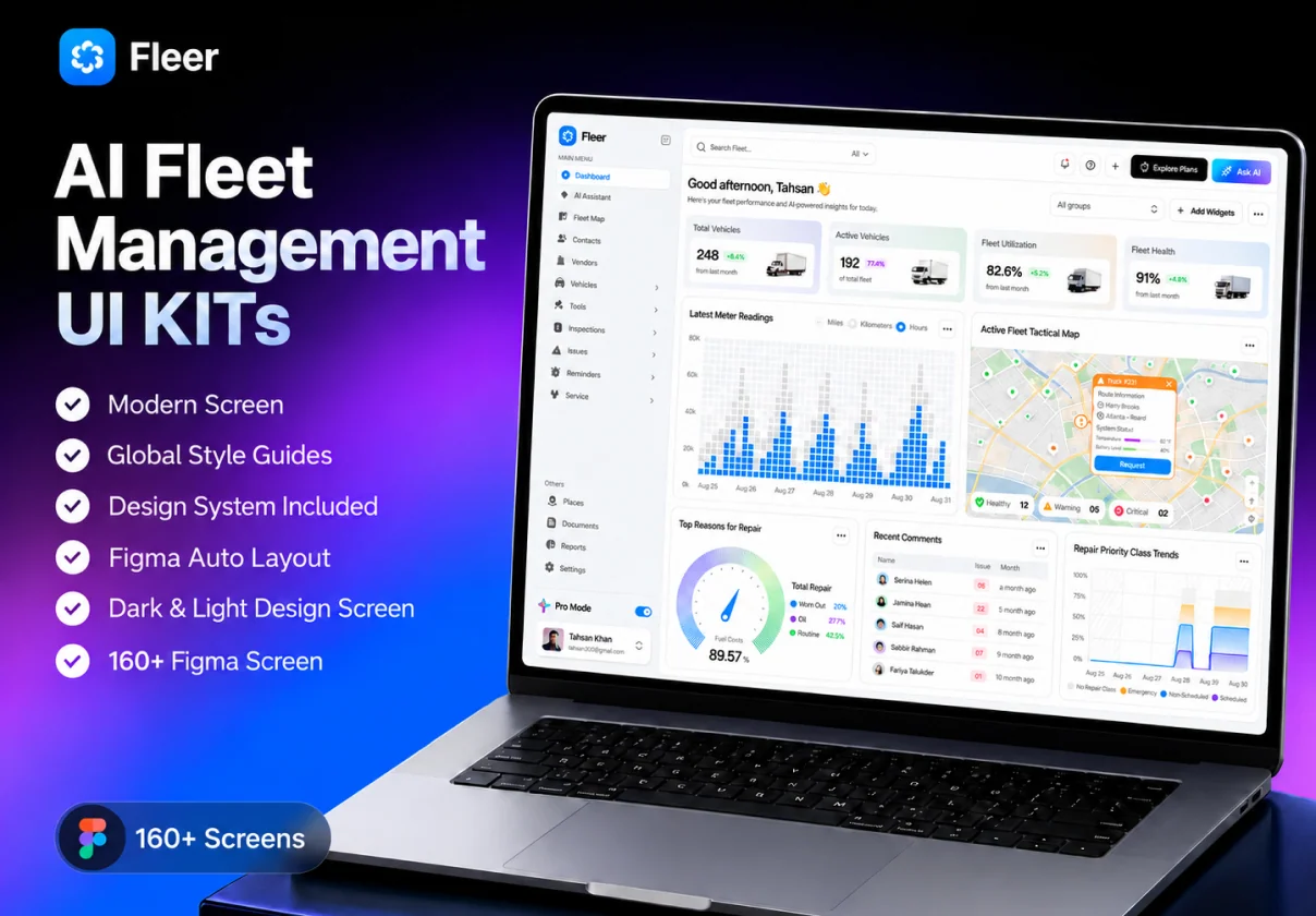 AI Fleet Management UI KITS