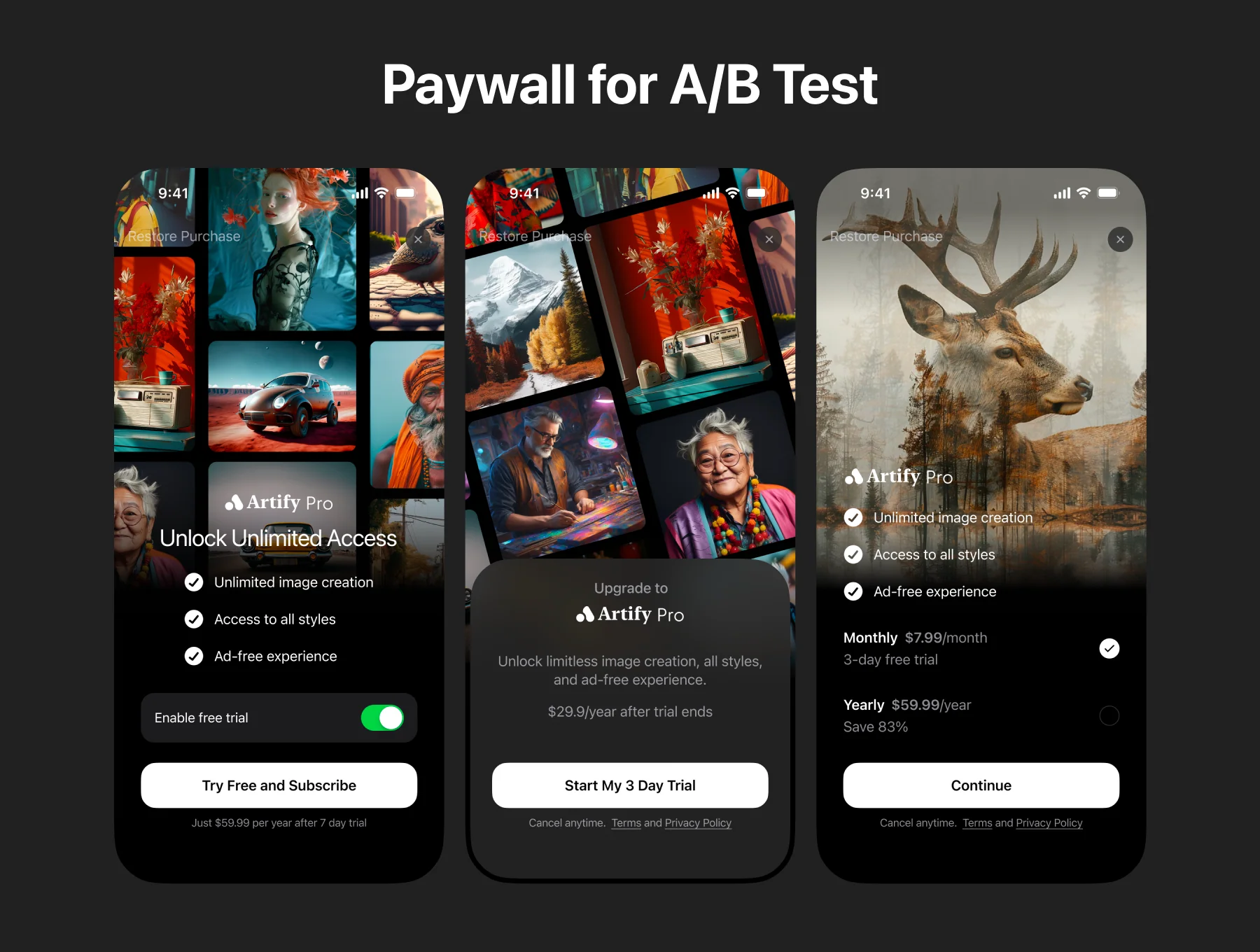 Artify: AI Image Generator iOS UI Kit 5