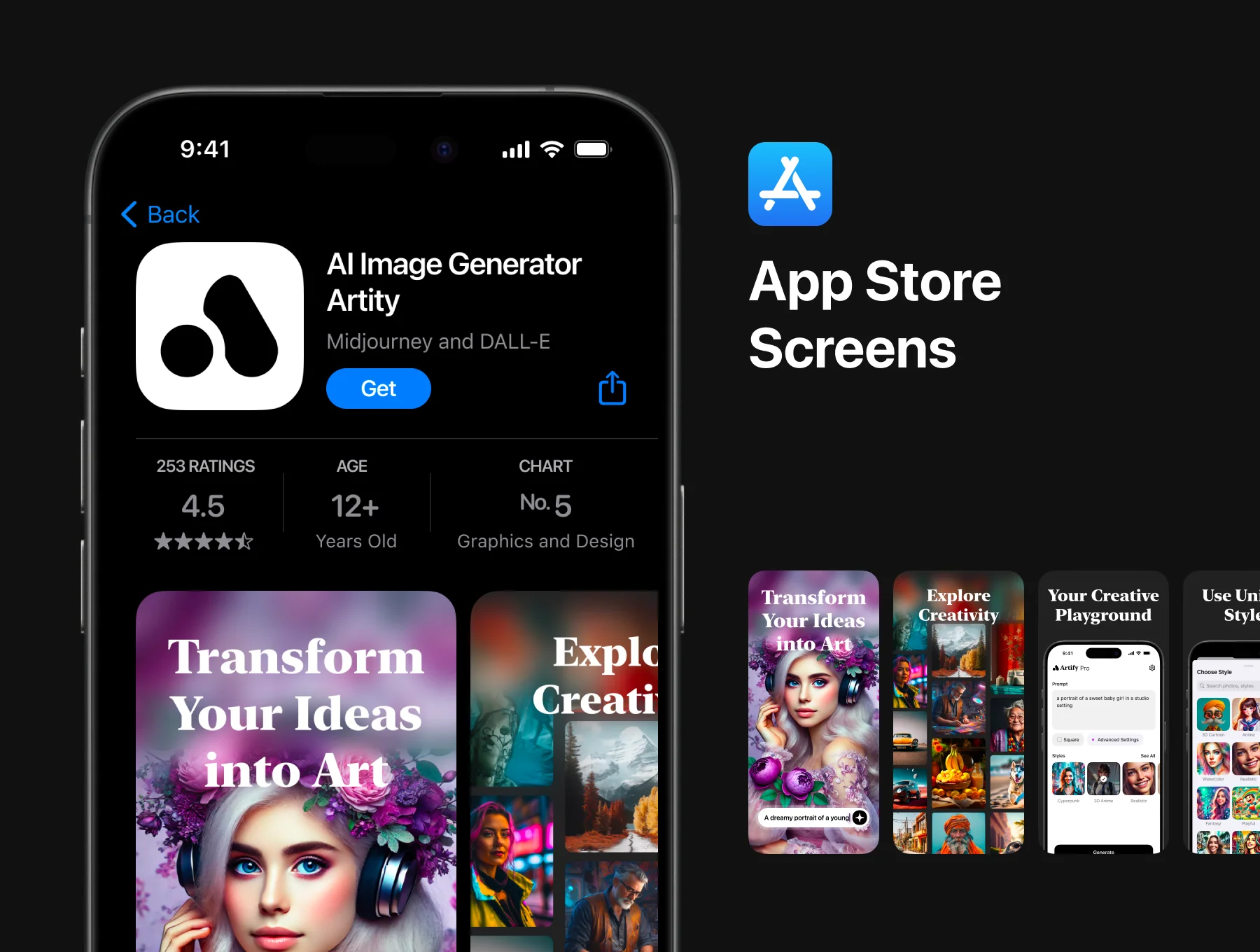 Artify: AI Image Generator iOS UI Kit 6