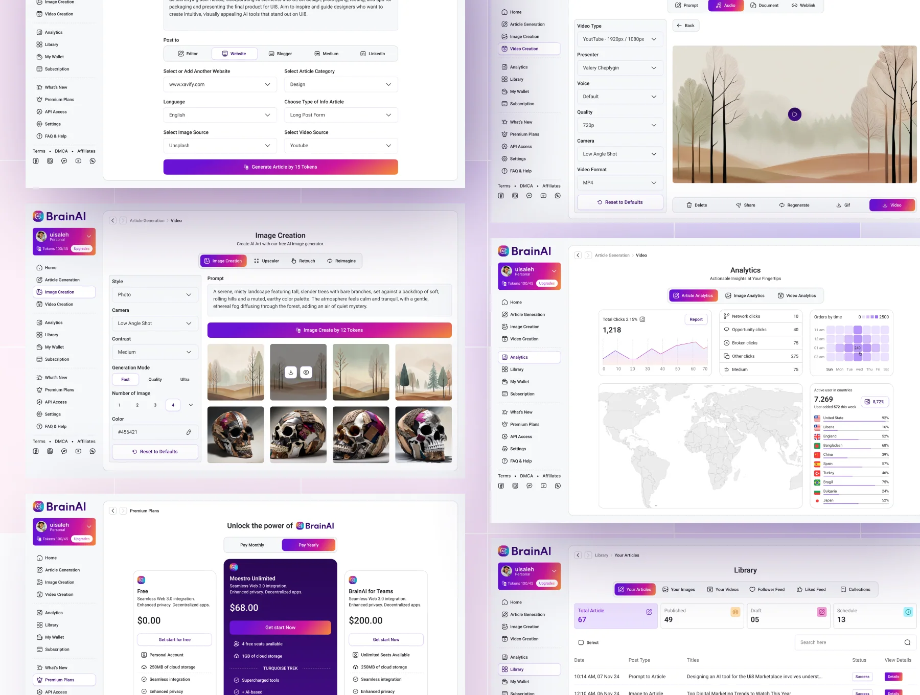 AI Generator Tool Web App UI Kit 2