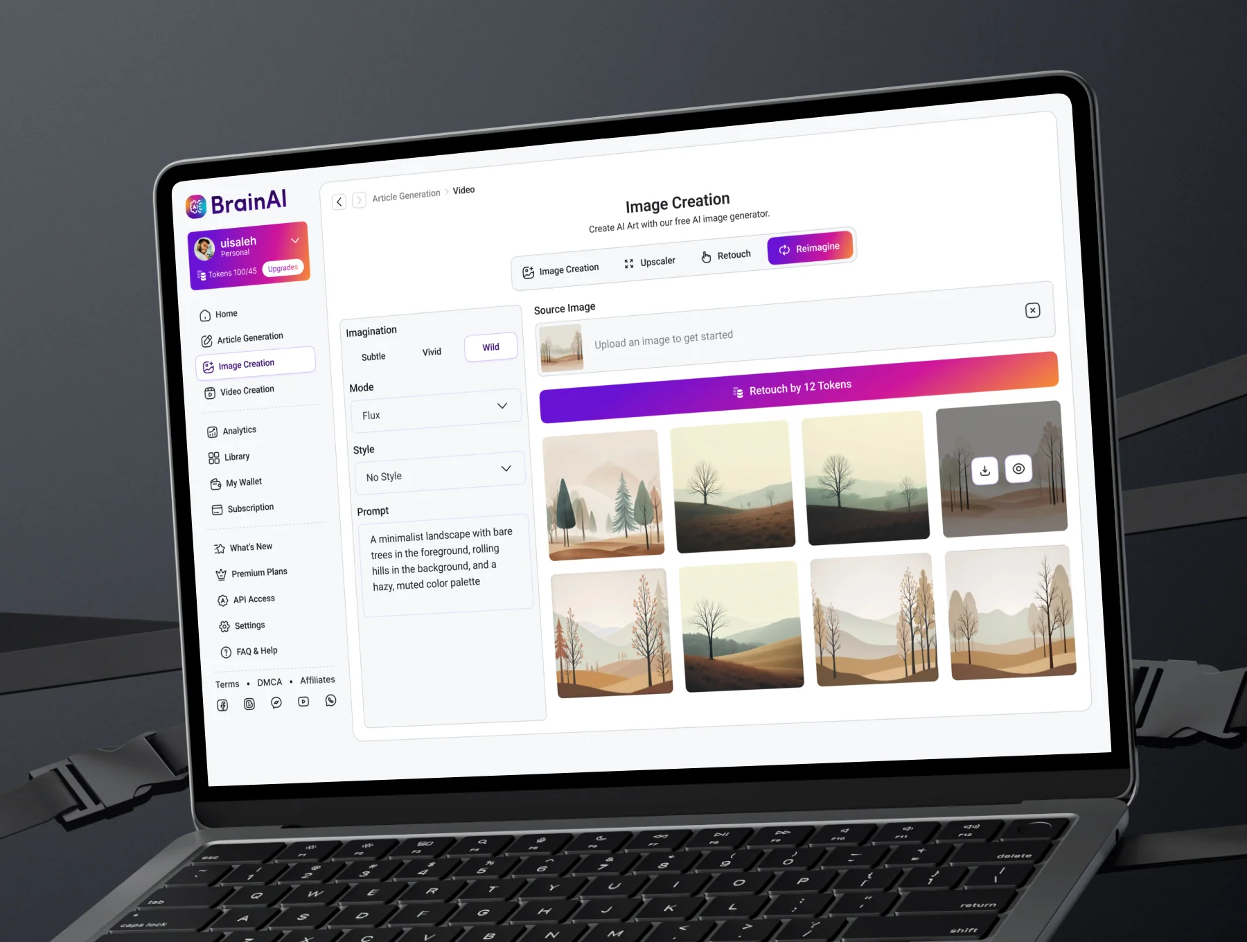AI Generator Tool Web App UI Kit 6