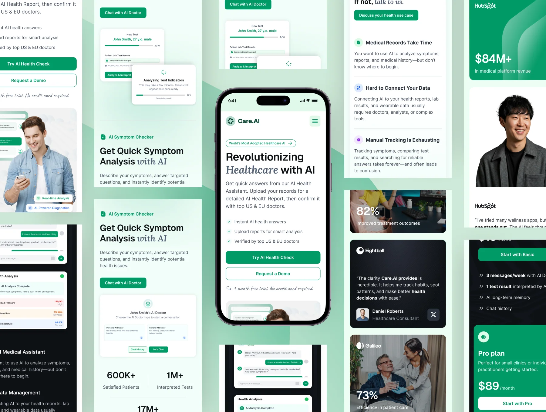 AI Health & Wellness Landing Page - CareAI 3