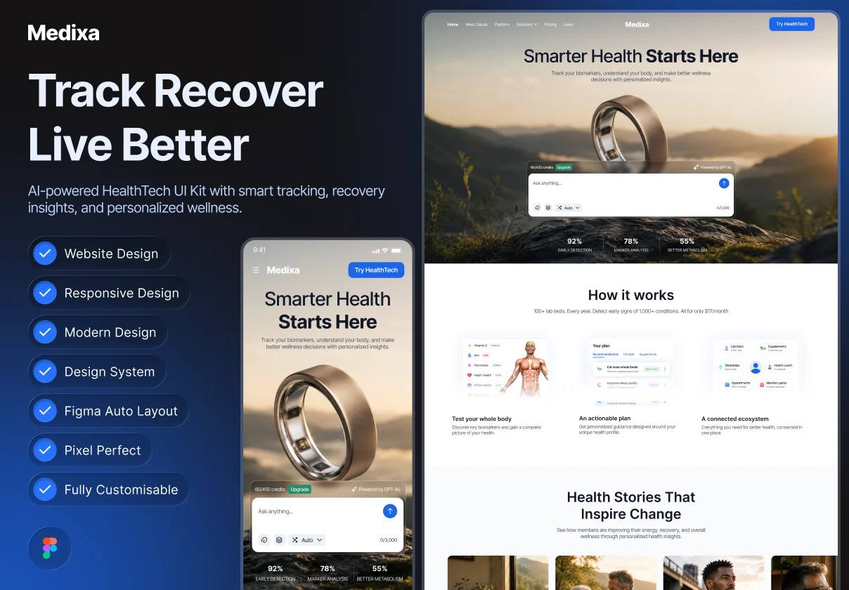 AI HealthTech Website - Medixa