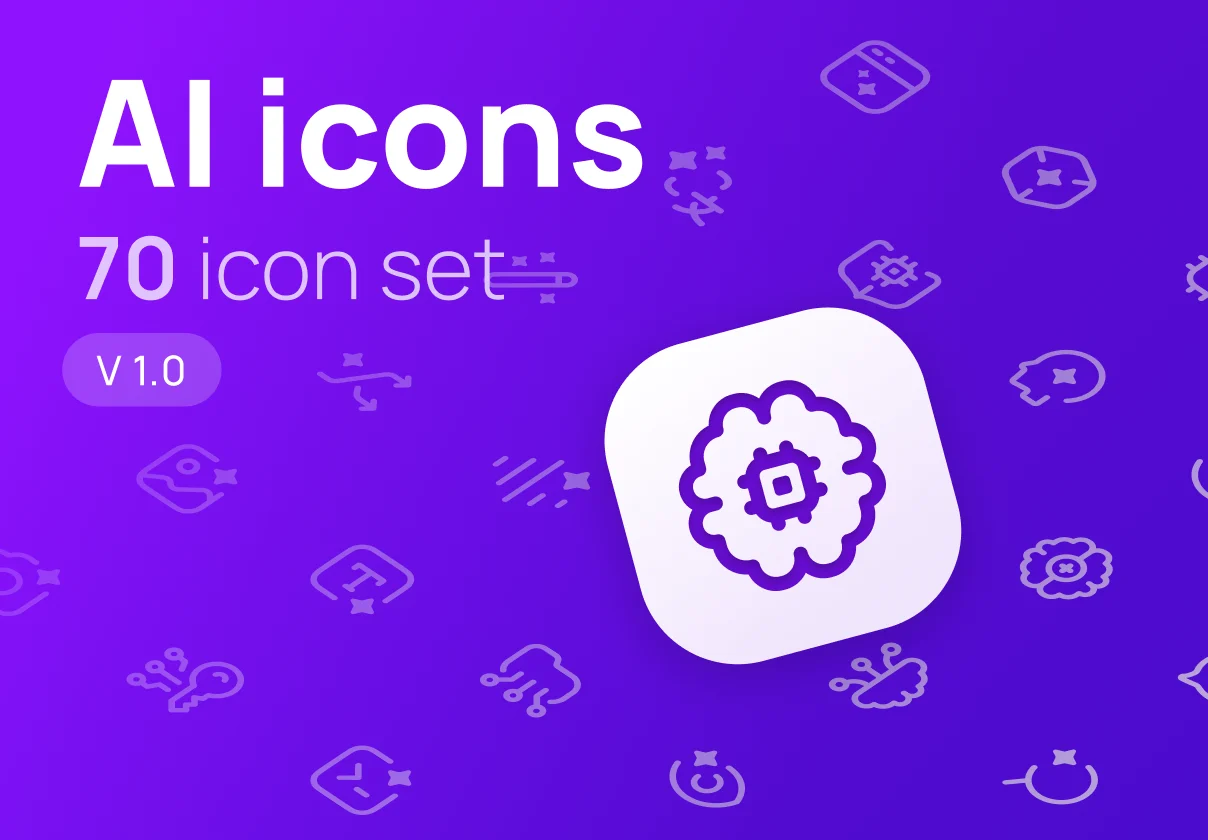 Ai Icons - Artificial Intelligence 70 icon set