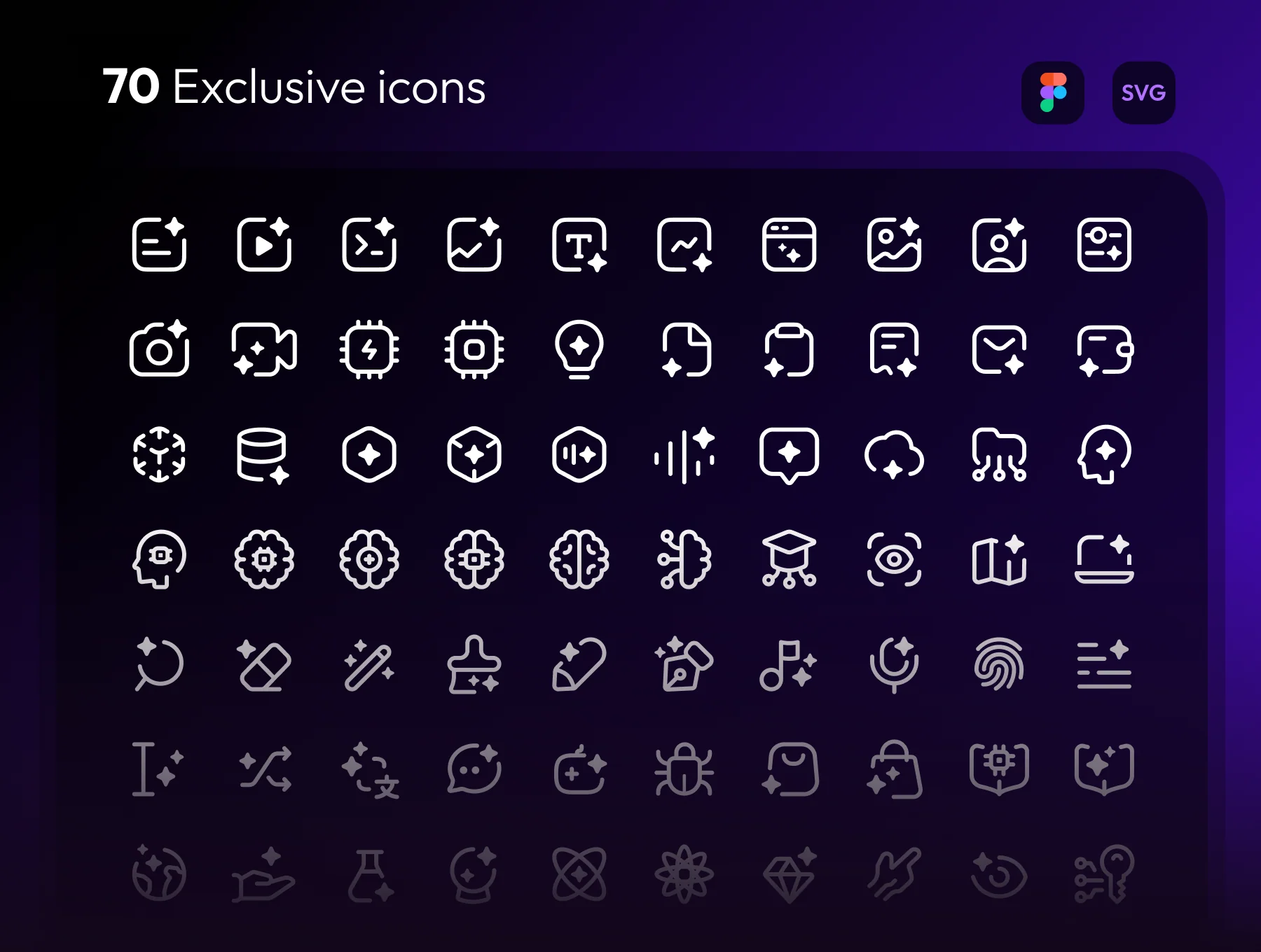 Ai Icons - Artificial Intelligence 70 icon set 2