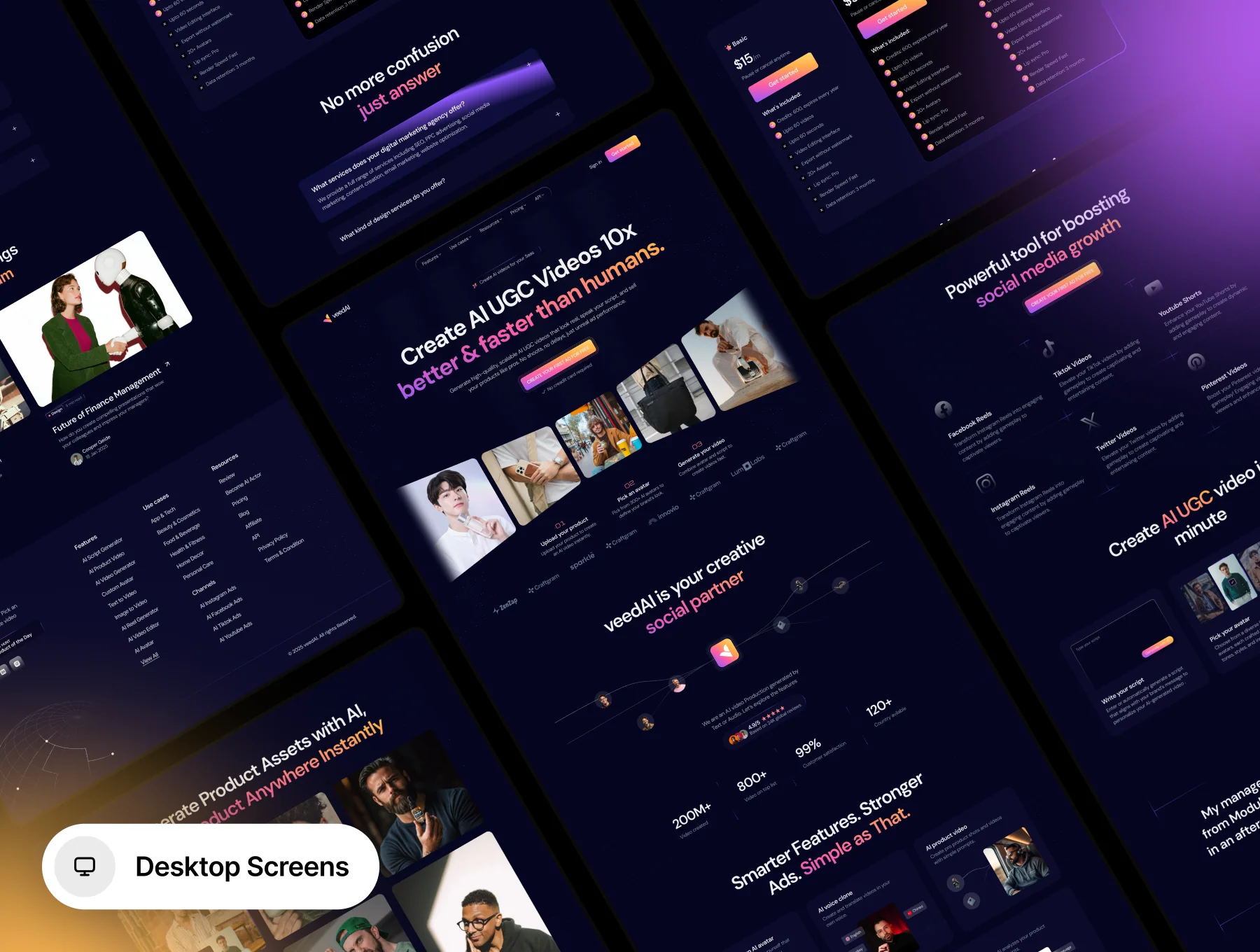 UGC AI VIdeo Making Platform Website Design - VeedAI 2