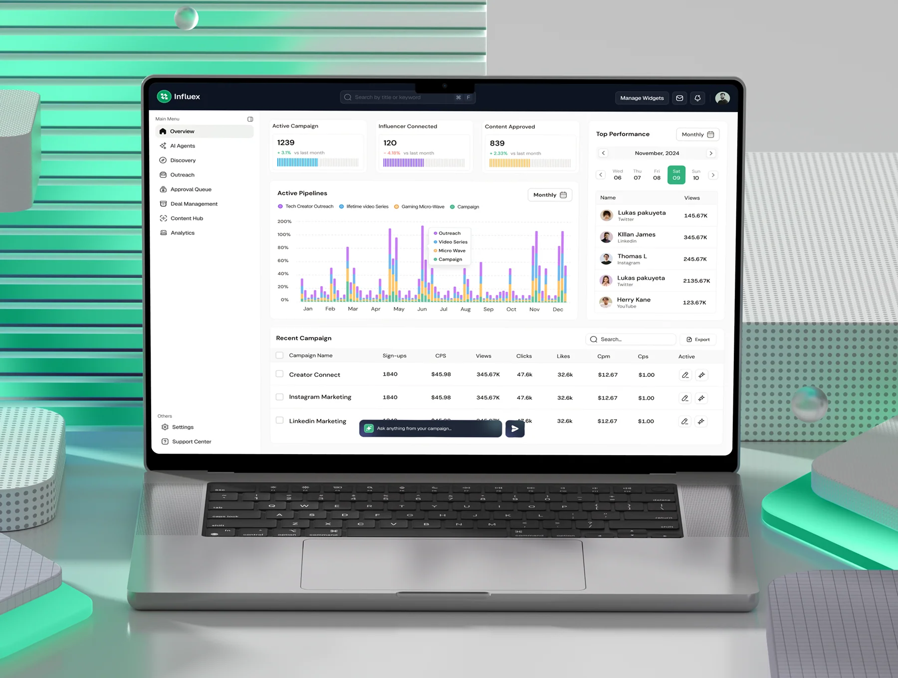 AI Influencer Marketing Web App UI Kit 5