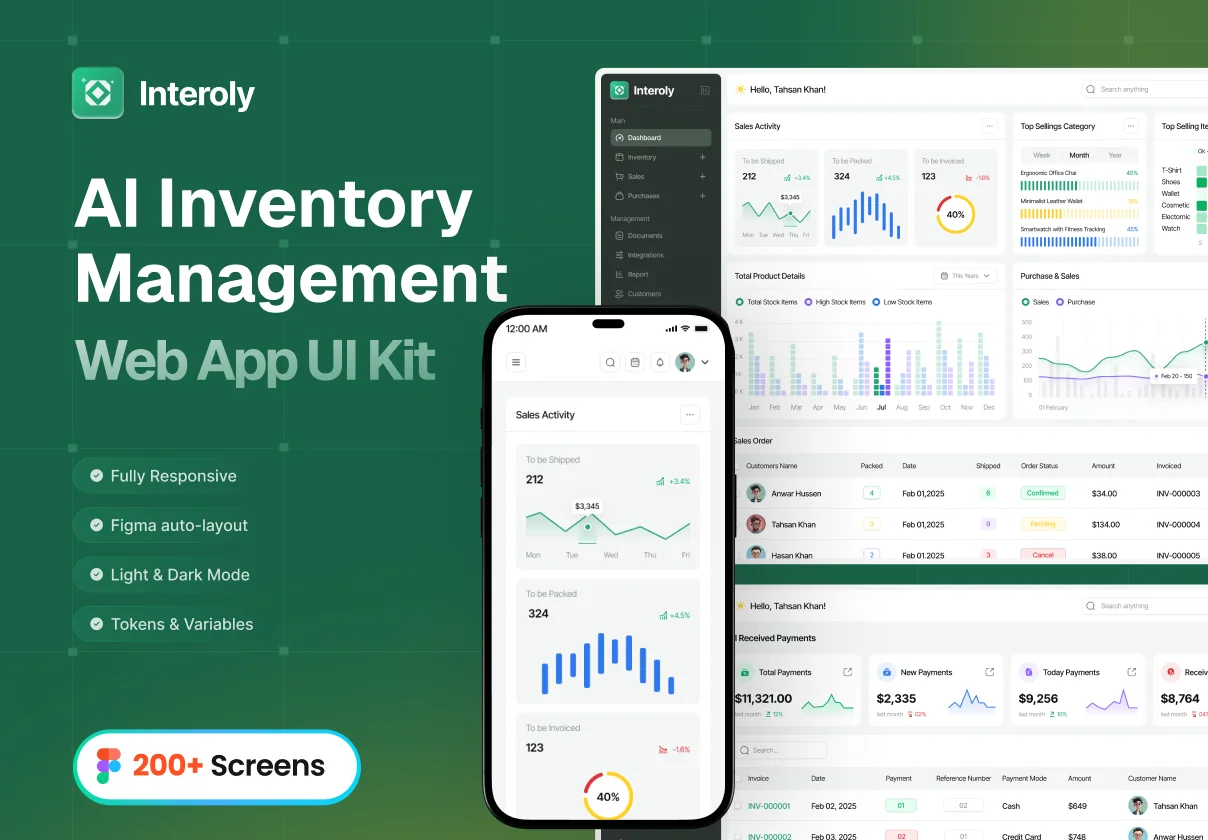 AI Inventory Management Web App UI Kit