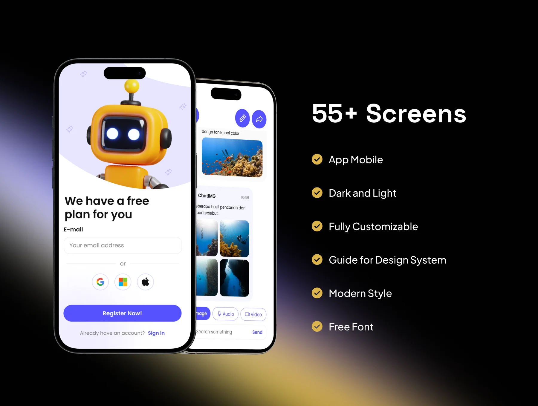 AI KOO - AI Generator Mobile App UI UX KIT 3