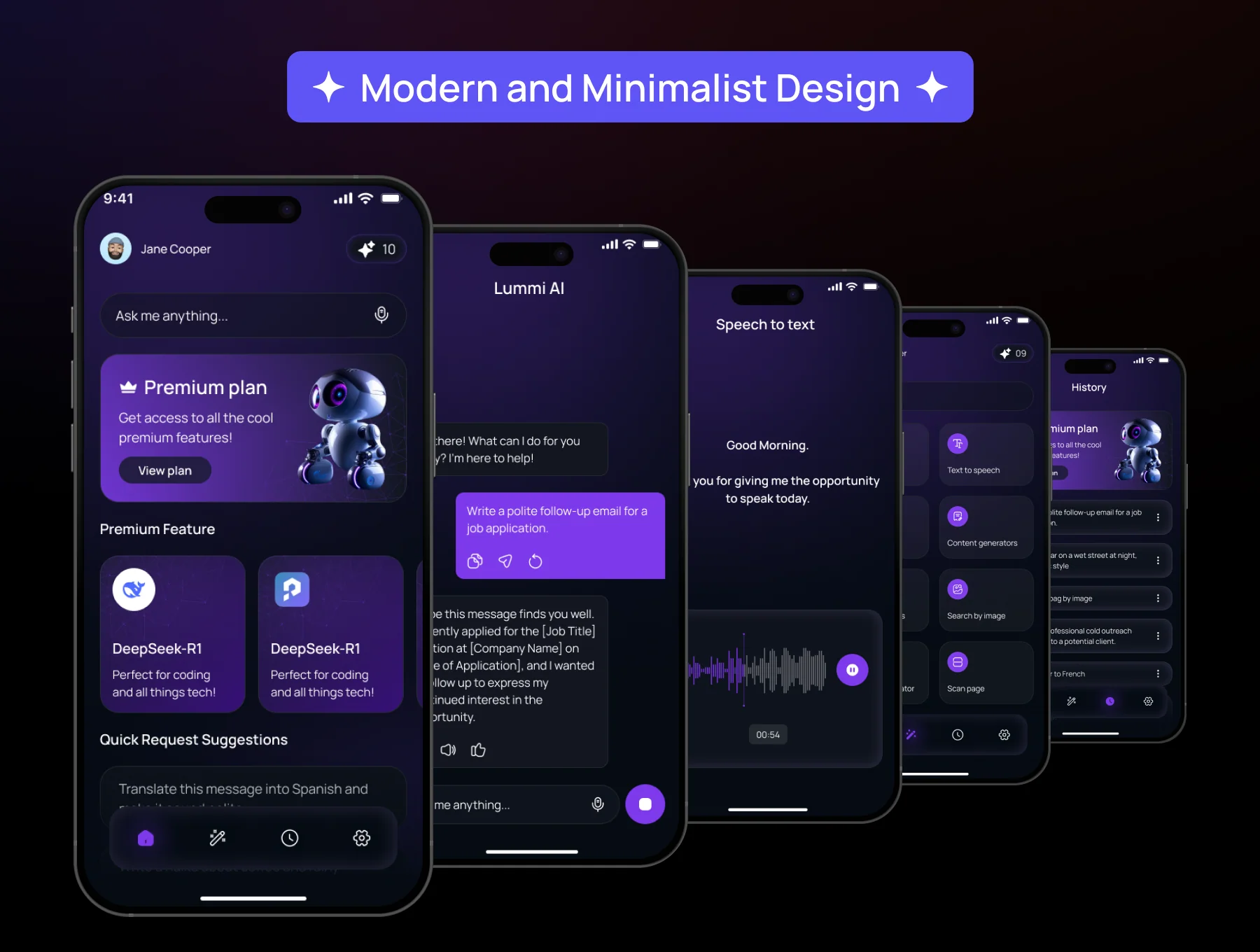 AI Lummi Chatbot Mobile App UI Kit 3
