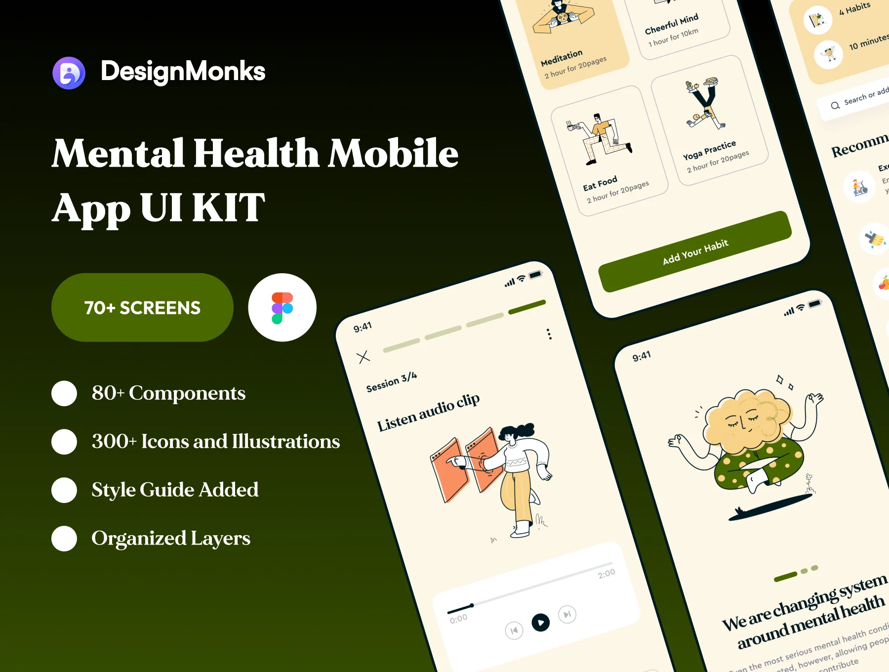 AI Mental Health Mobile App UI Kit