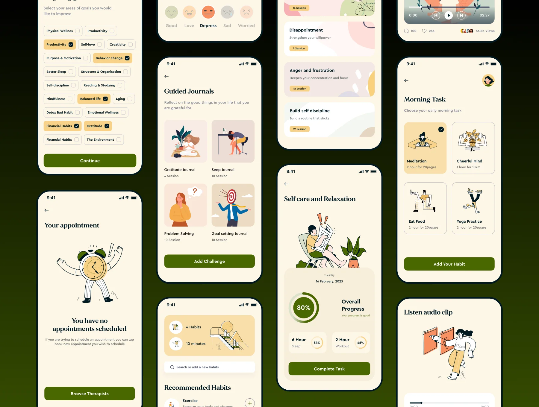 AI Mental Health Mobile App UI Kit 2