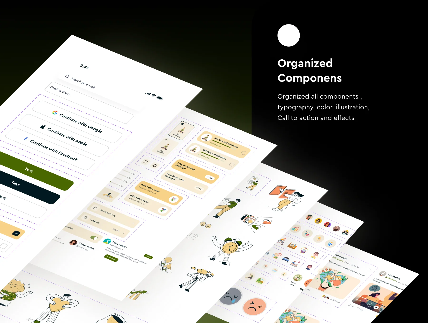 AI Mental Health Mobile App UI Kit 4