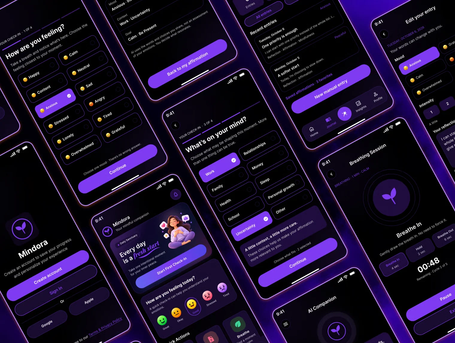 AI Mindfulness & Affirmation App UI Kit for Figma 3