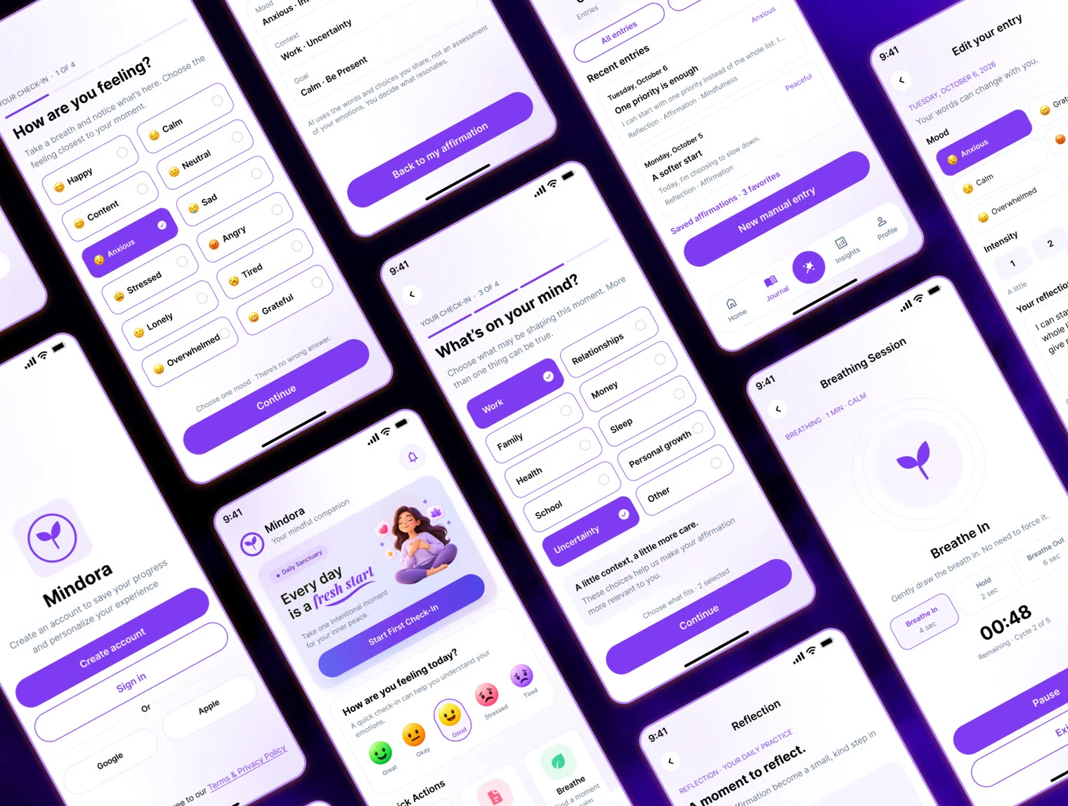 AI Mindfulness & Affirmation App UI Kit for Figma 4