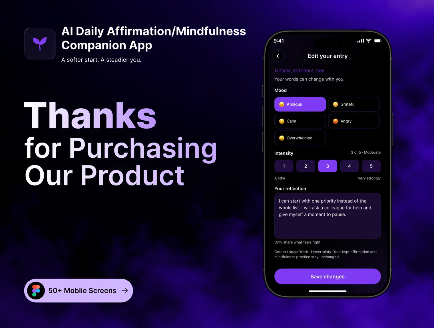 AI Mindfulness & Affirmation App UI Kit for Figma 8