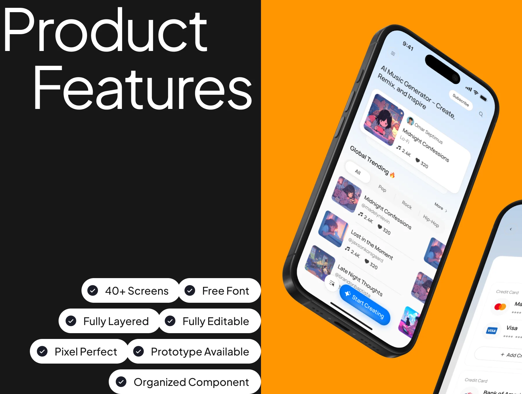 AI Music Generator App UI Kit 2