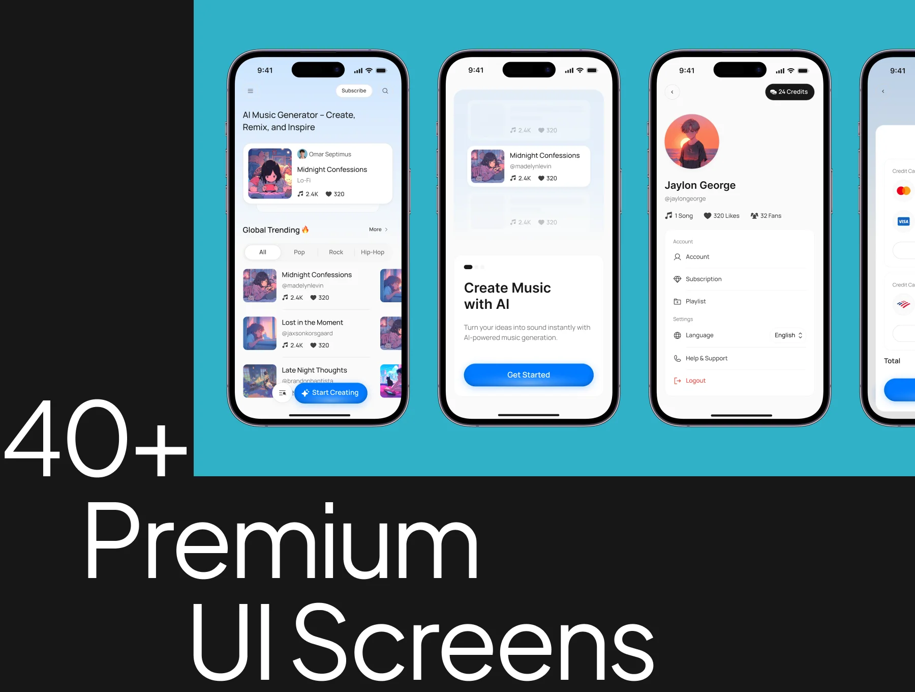 AI Music Generator App UI Kit 6