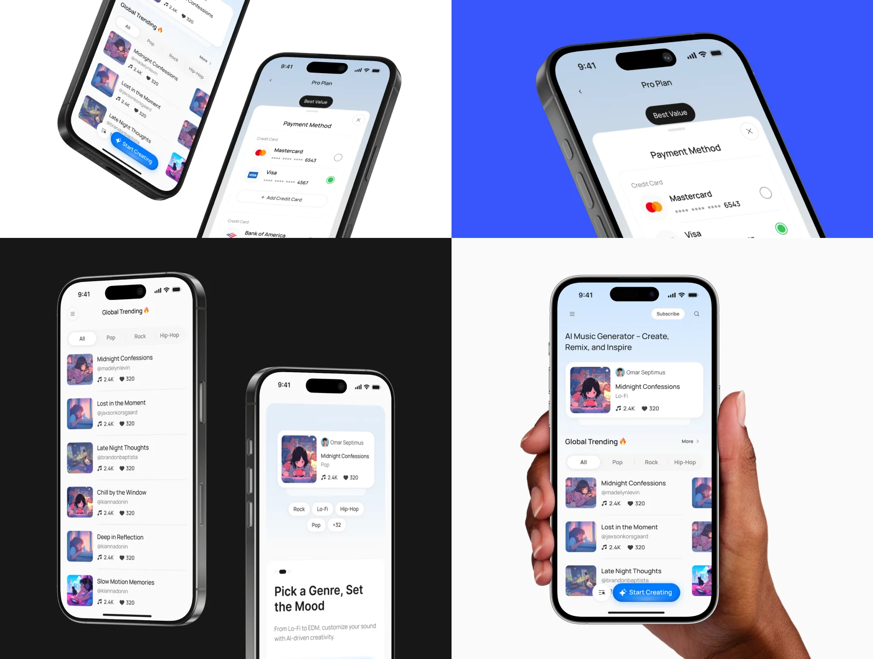 AI Music Generator App UI Kit 7