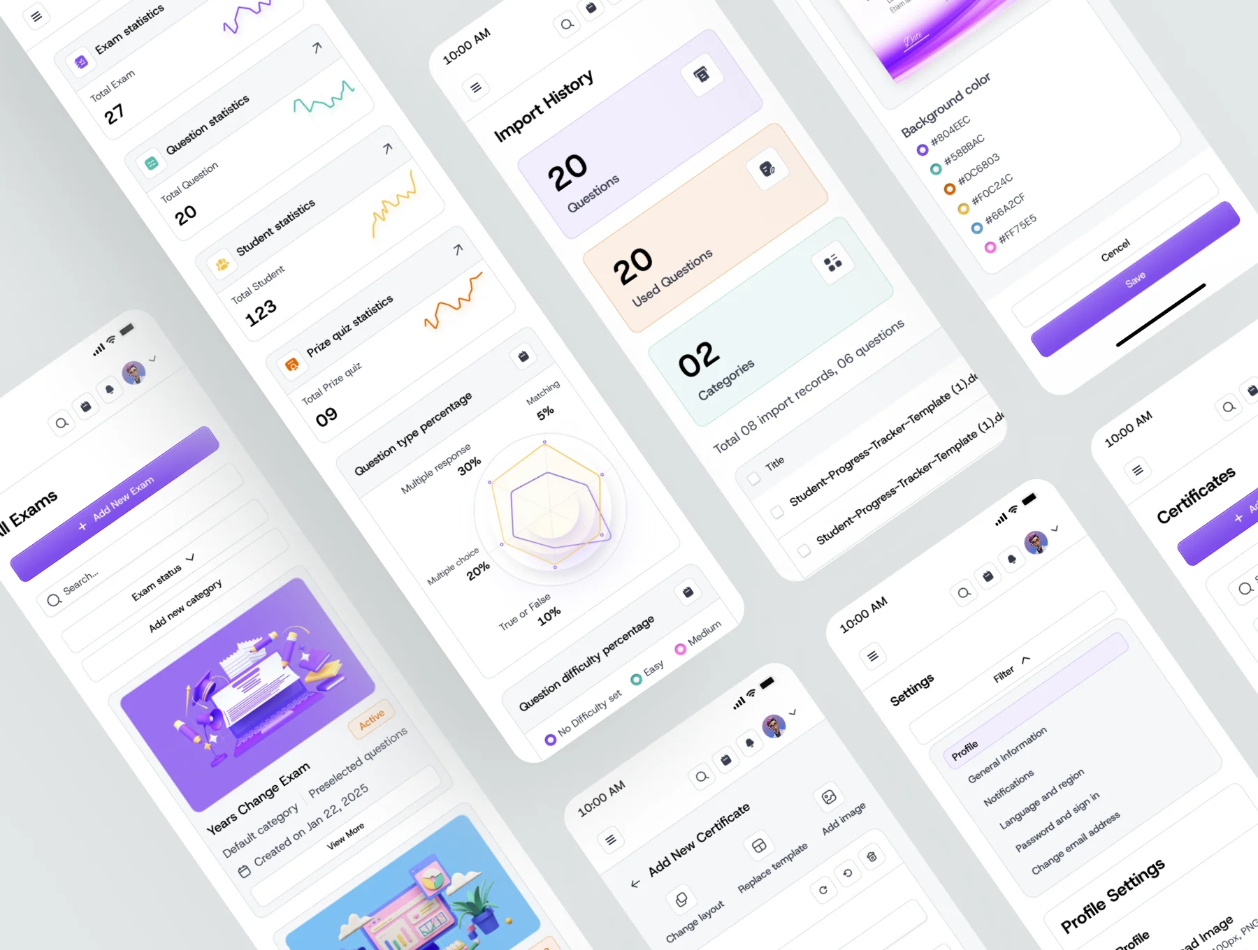 AI Online Exam Management Web App UI Kit 5