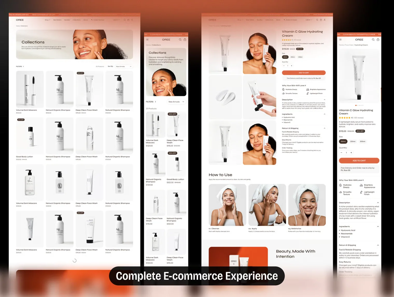 AI OREE Skincare E-commerce Website UI Kit 7
