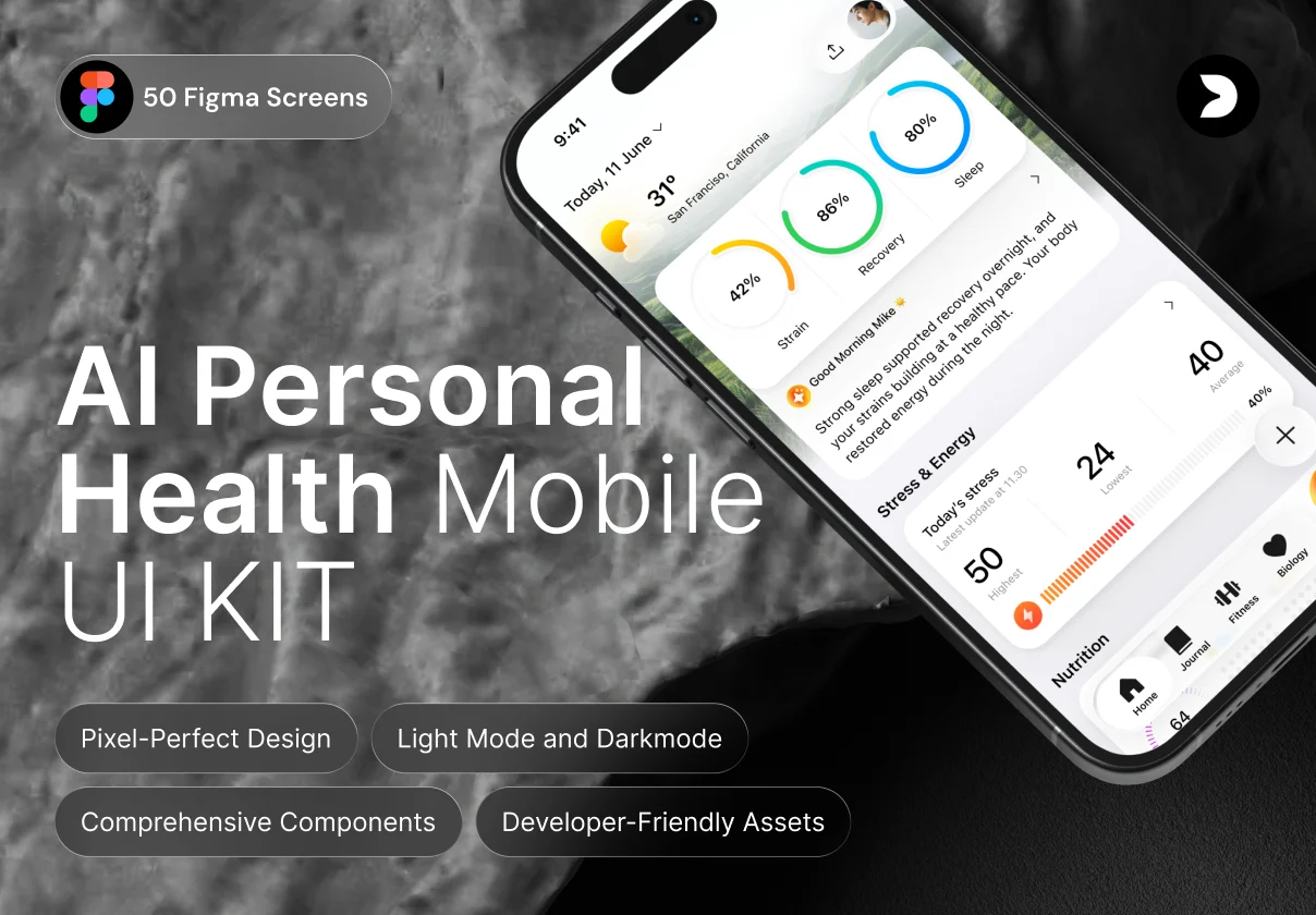 AI Personal Health Mobile UI Kit