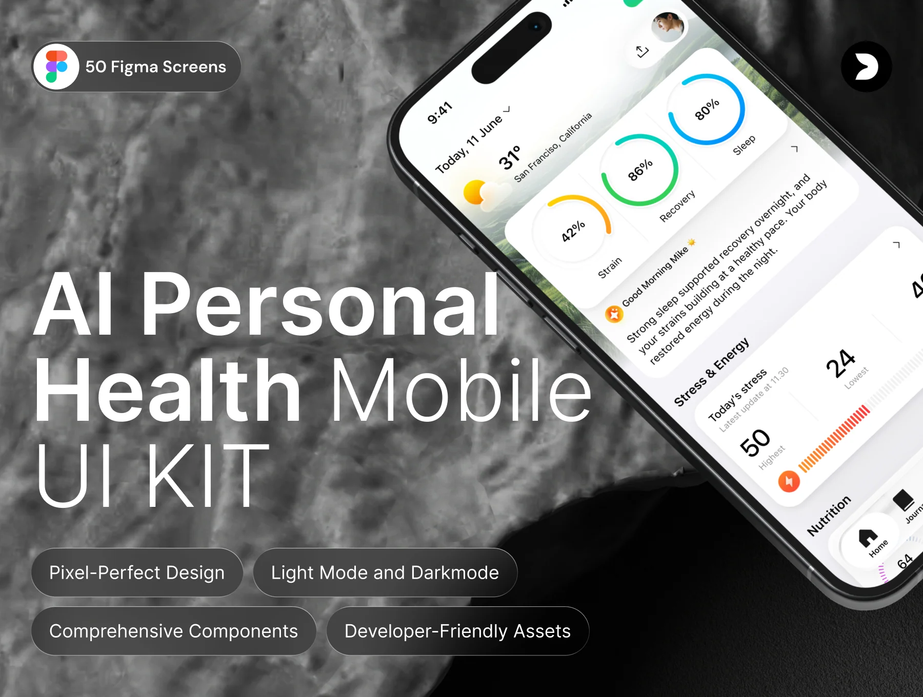 AI Personal Health Mobile UI Kit