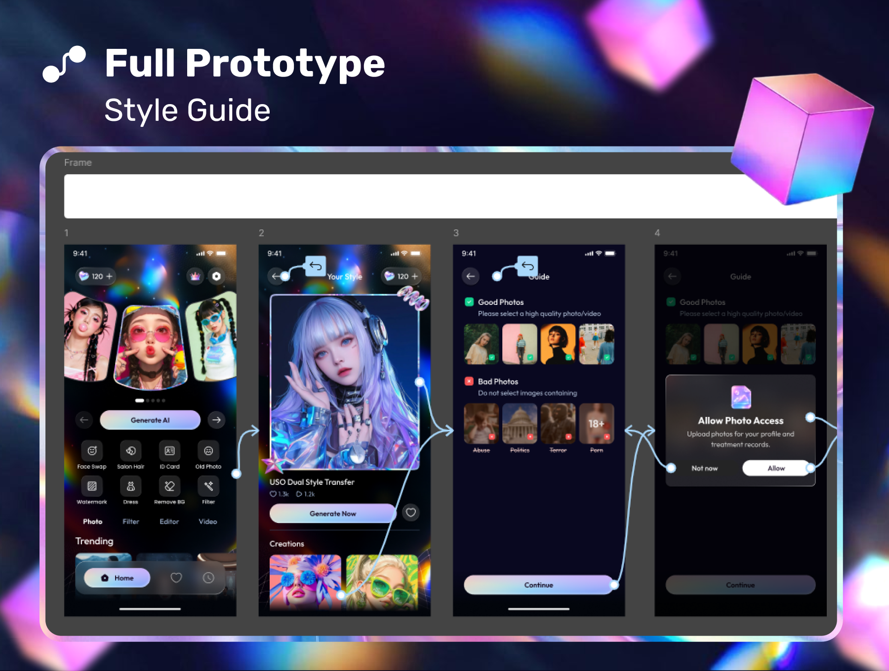 AI Photo Editor & Image Generator Mobile App UI Kit - Pixora AI 4