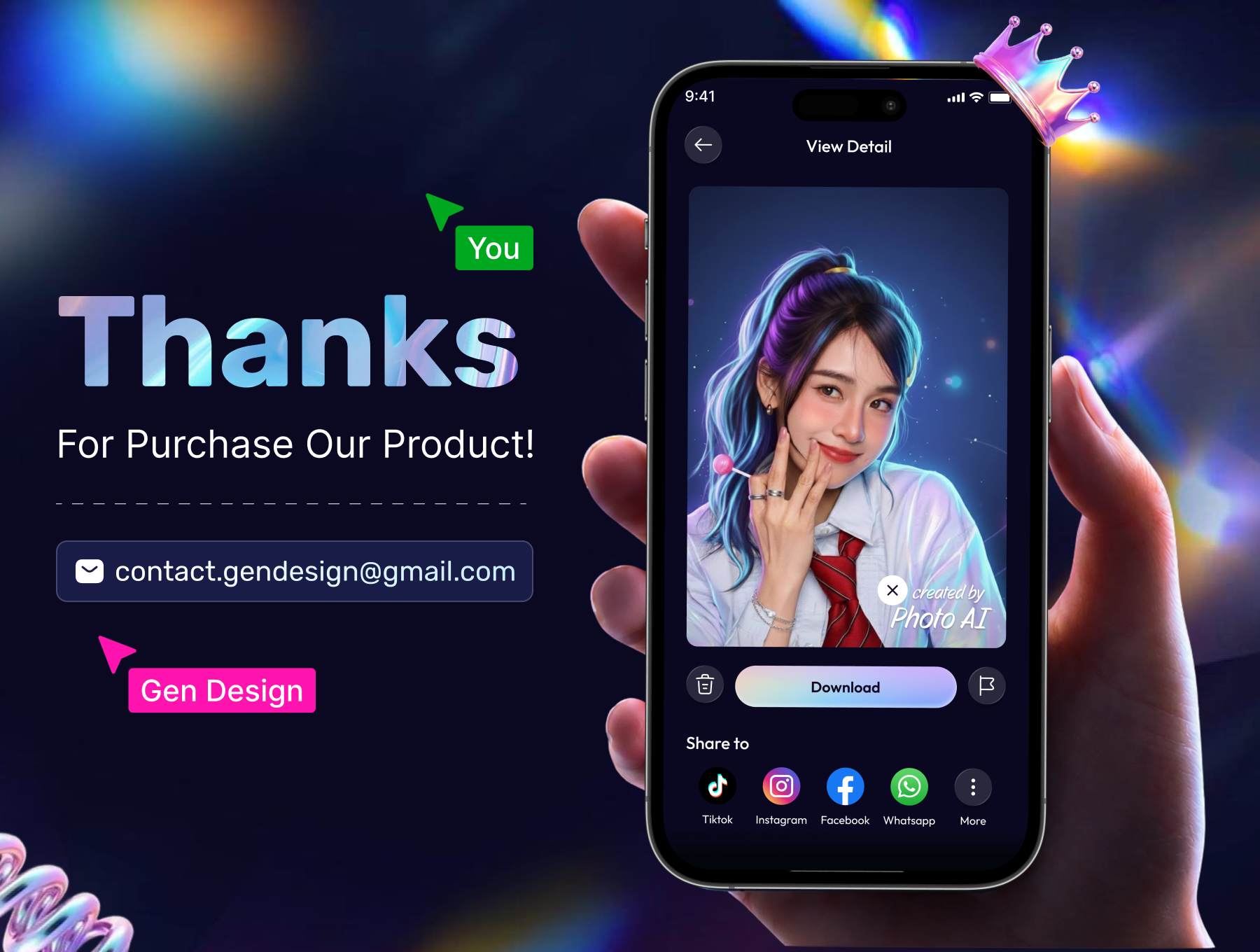 AI Photo Editor & Image Generator Mobile App UI Kit - Pixora AI 6