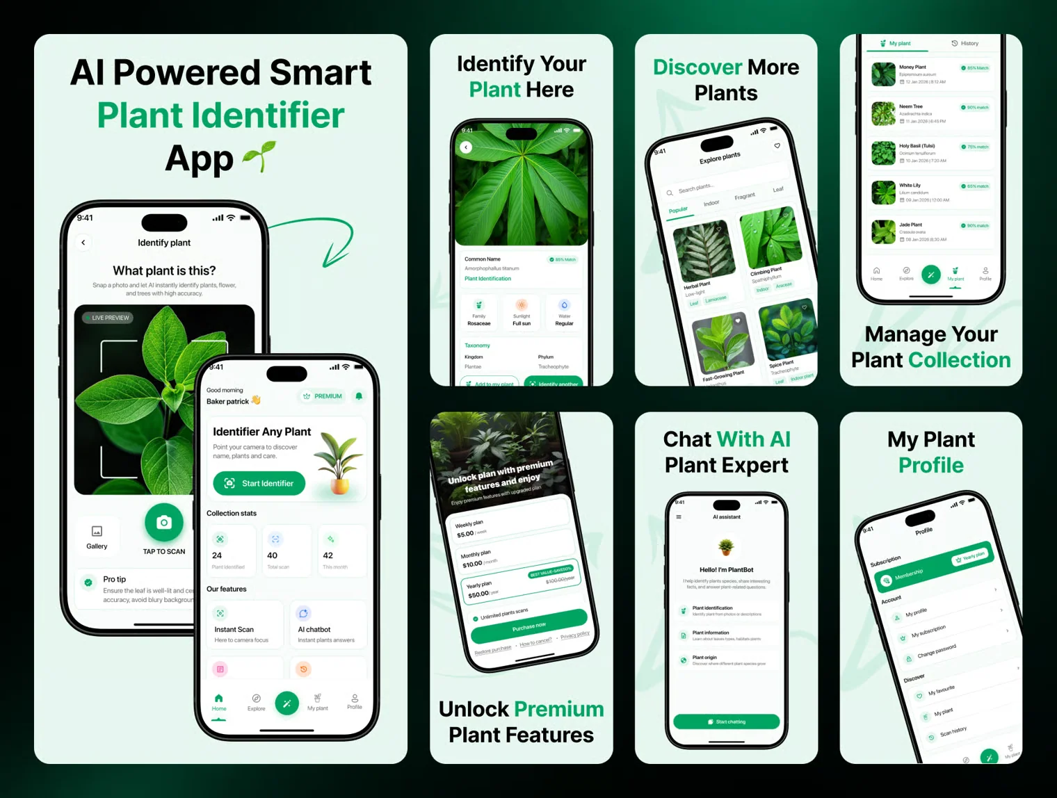 AI Plant Identifier App UI Kit for Figma 5