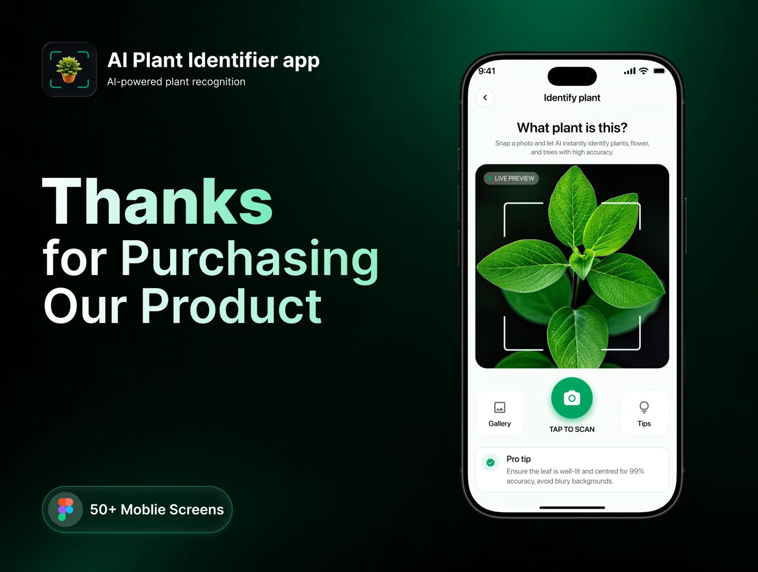 AI Plant Identifier App UI Kit for Figma 8