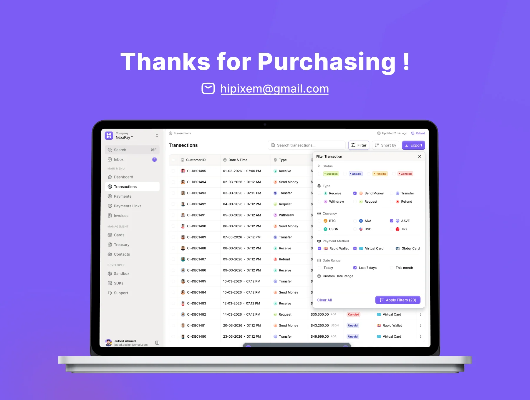 AI Powered Finance Management Dashboard UI Kit 6